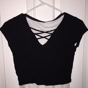 Black crop top